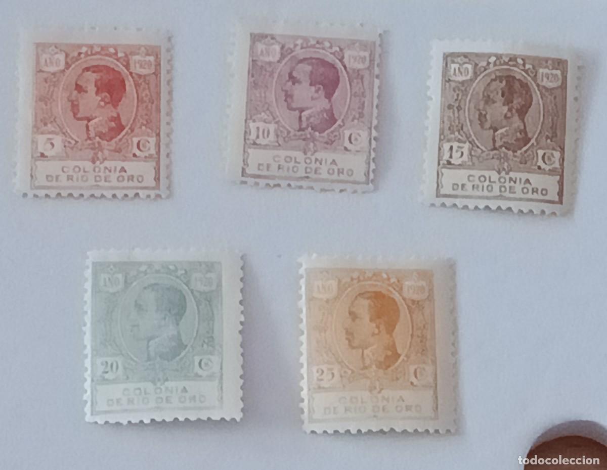 Sellos: Sellos excolonias espa&ntilde;olas Rio de Oro 1920, edifil 119/123, Alfonso XIII