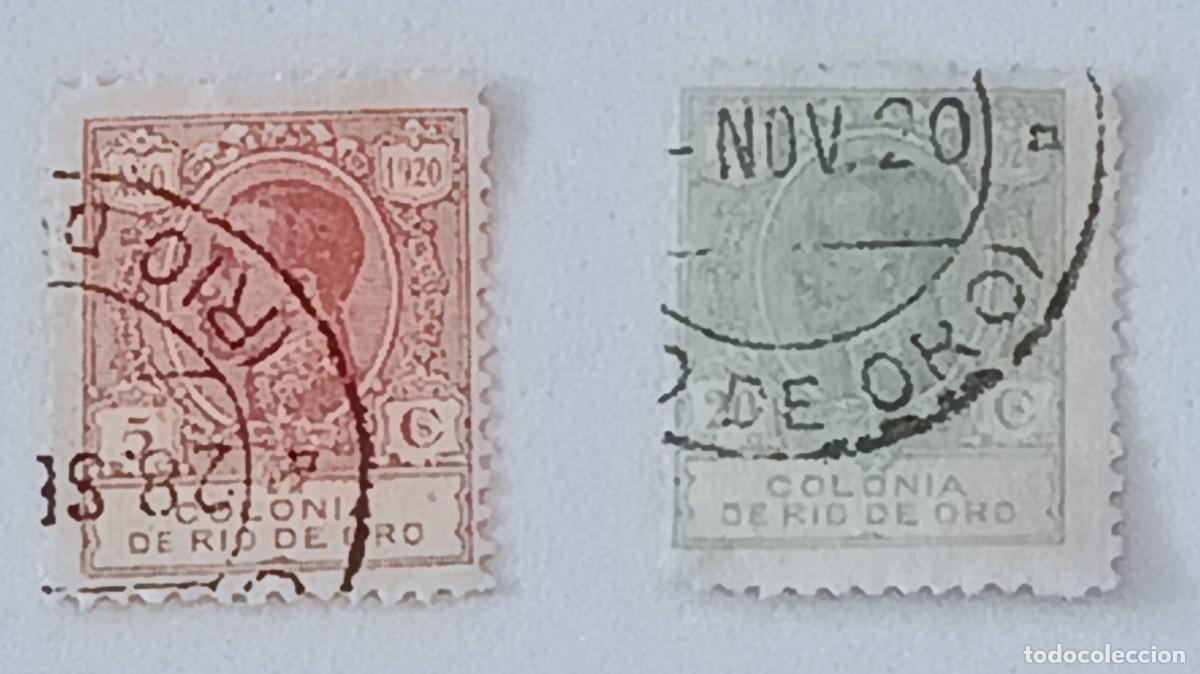 Sellos: Sellos excolonias espa&ntilde;olas Rio de Oro 1920, edifil 119 y 122, Alfonso XIII
