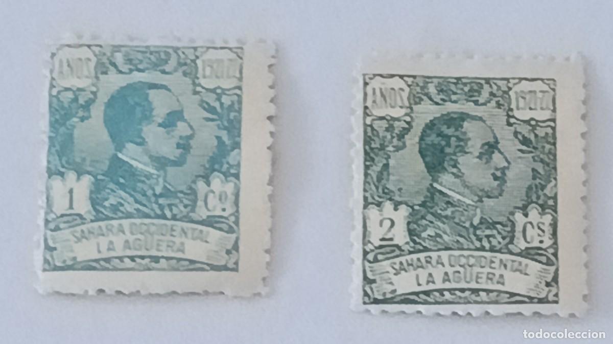 Sellos: Sellos excolonias espa&ntilde;olas La Ag&uuml;era 1823, edifil 14/15, Alfonso XIII.