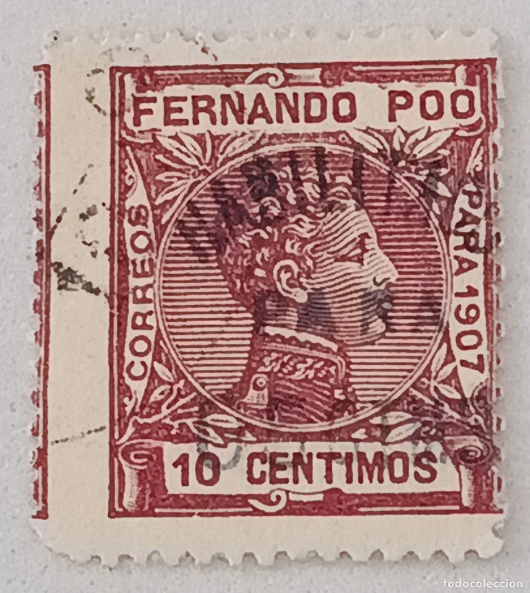 Sellos: Sellos excolonias espa&ntilde;olas Fernando Poo 1929, edifil 167A, Habilitado.