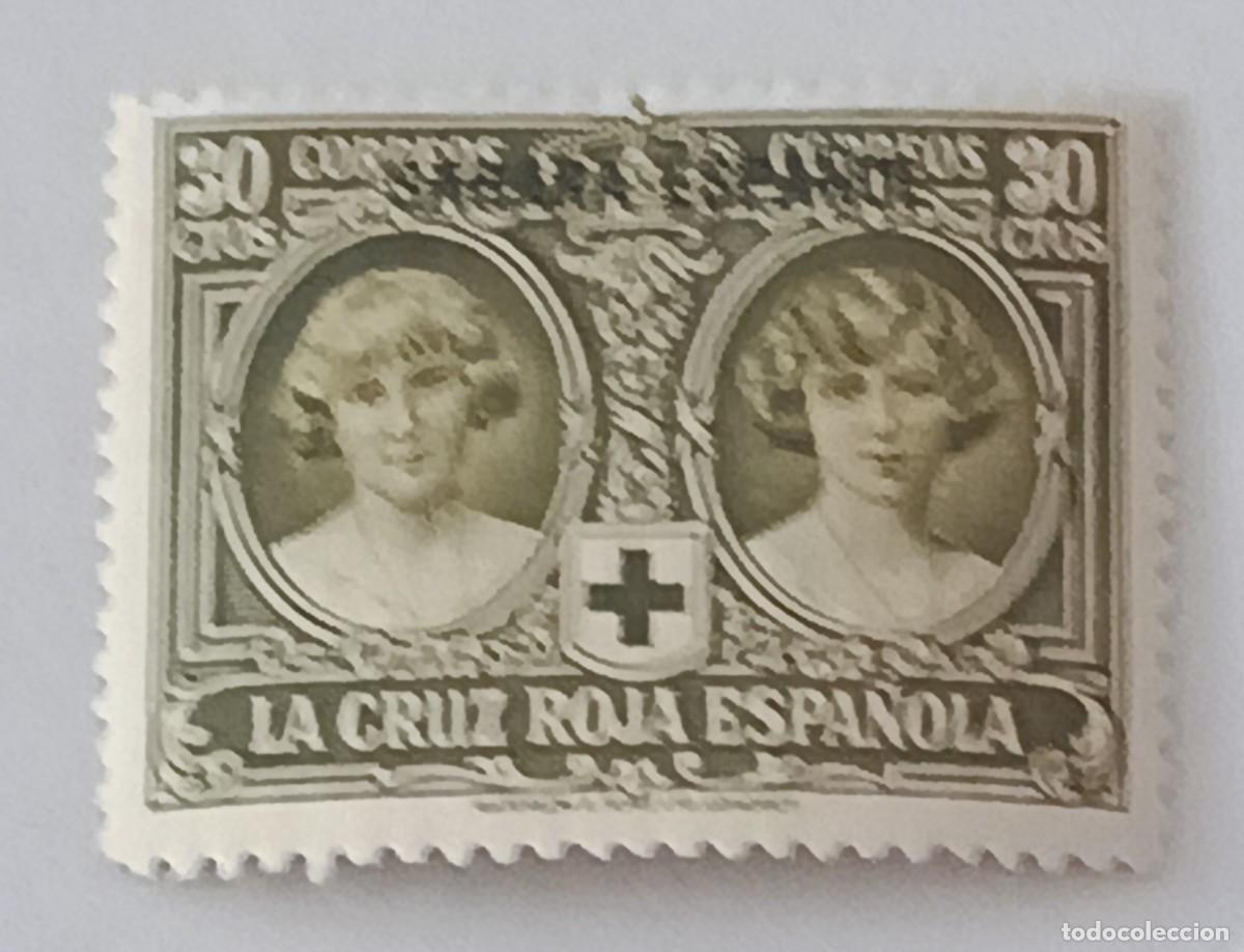 Sellos: Sellos excolonias espa&ntilde;olas Sahara 1920, edifil 18 Cruz Roja Espa&ntilde;ola habilitado.