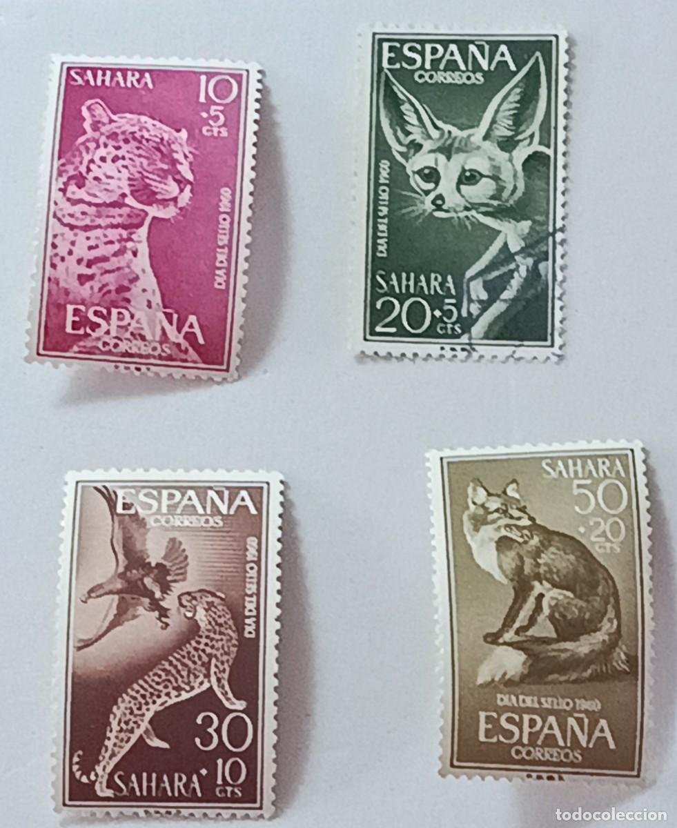 Sellos: Sellos excolonias espa&ntilde;olas Sahara 1960, edifil 176/179, dia del sello.