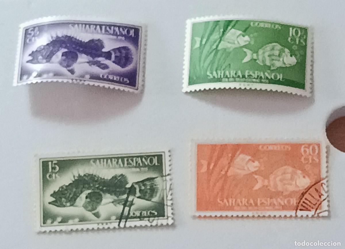 Sellos: Sellos excolonias espa&ntilde;olas Sahara 1963, edifil 108/111, dia del sello