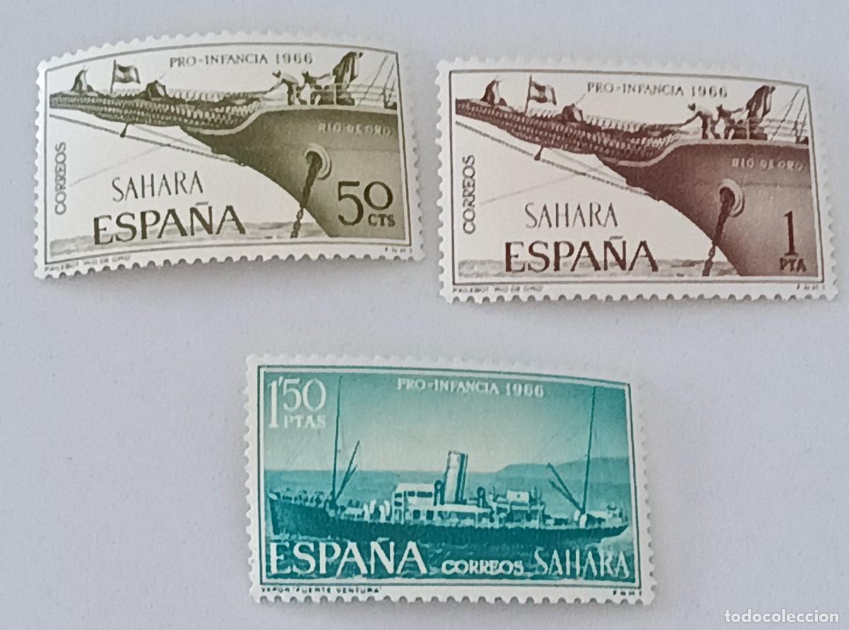Sellos: Sellos excolonias espa&ntilde;olas Sahara 1966, edifil 249/251, Pro-infancia.