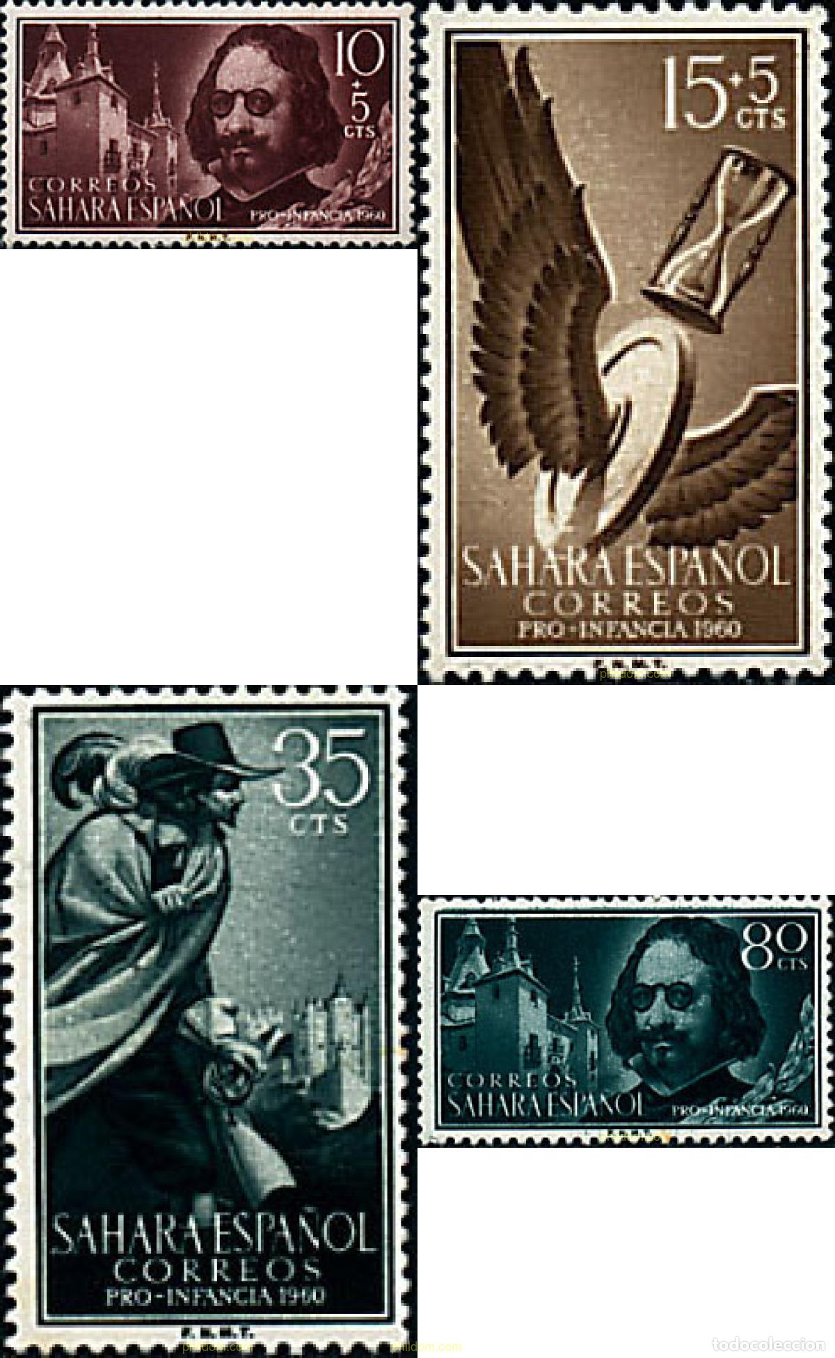 Sellos: 58957 MNH SAHARA ESPA&Ntilde;OL 1960 PRO INFANCIA