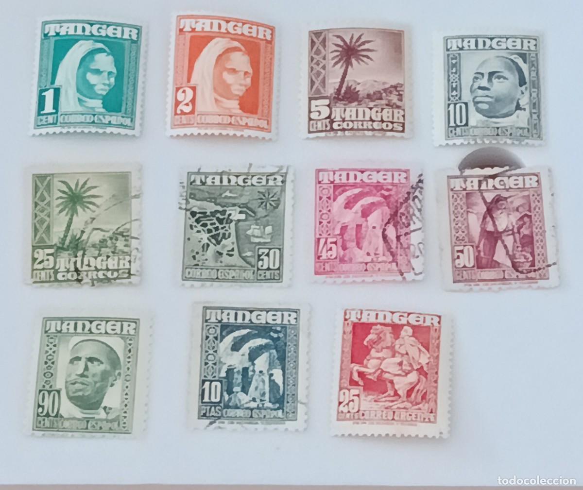 Sellos: Sellos excolonias espa&ntilde;olas T&aacute;nger 1948-1951, edifil 151/154, 156/159, 161, 164/165, ind&iacute;gena y pais
