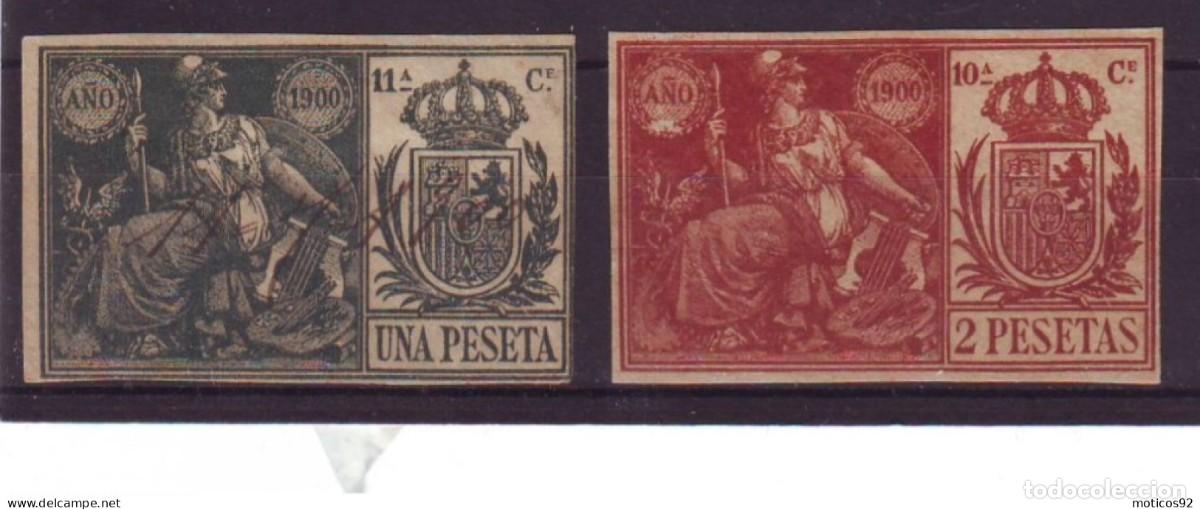 Sellos: 1900. ESPA&Ntilde;A. GOLFO DE GUINEA. FISCALES. MUY BUEN ESTADO