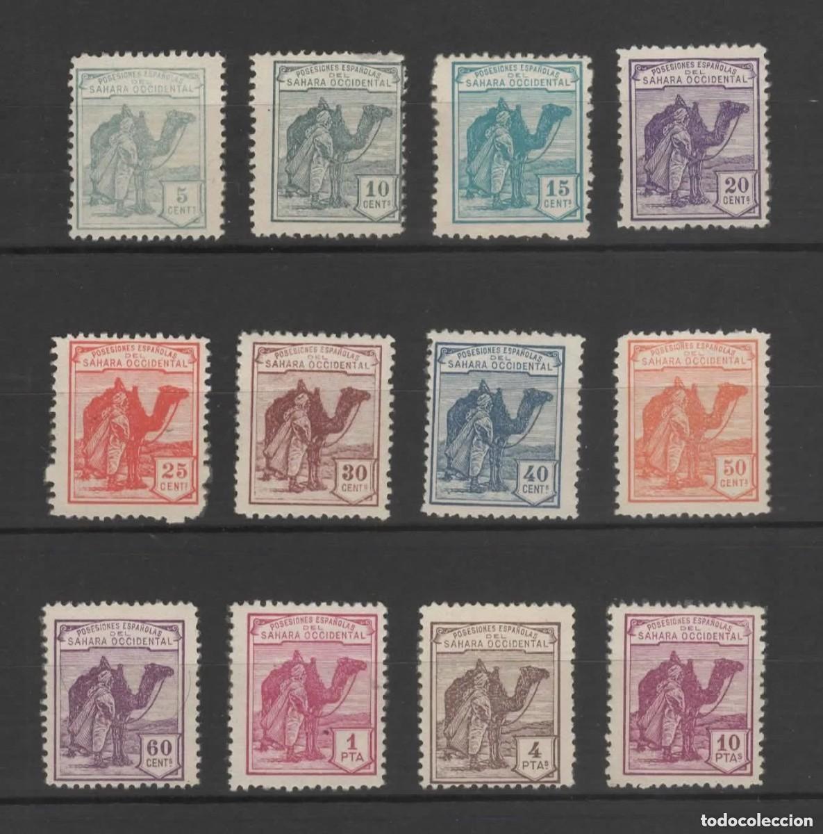 Sellos: S&Aacute;HARA ESPA&Ntilde;OL 1924 SERIE EDIFIL 1/12 MNH** SIN CHARNELA LUJO RESERVADO ENRIQUEJJR.