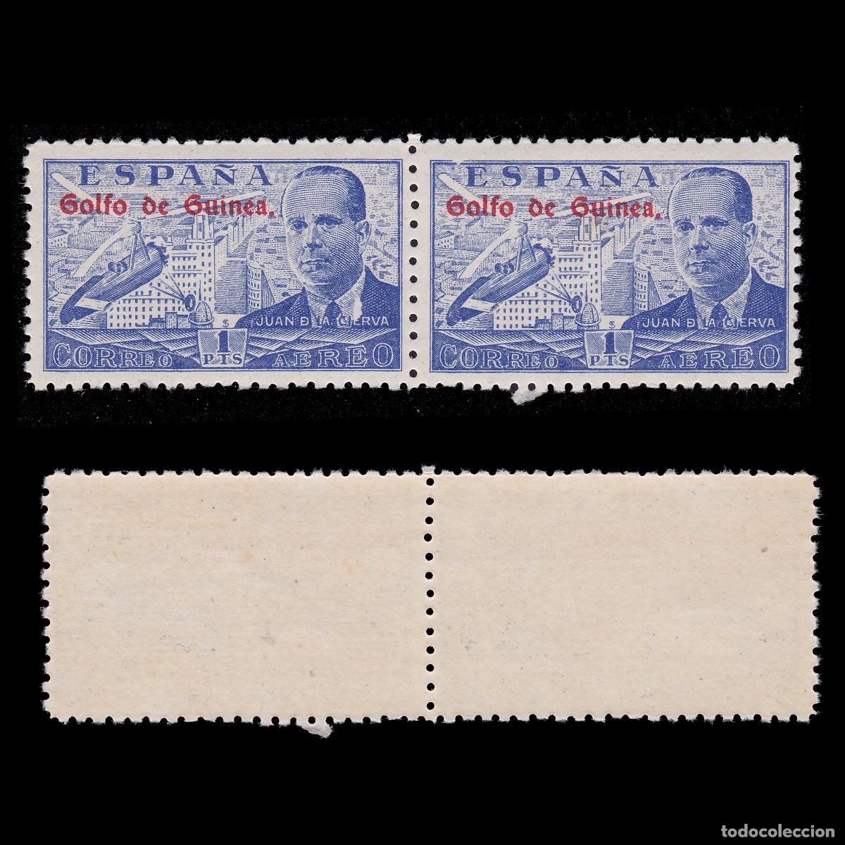 Sellos: GUINEA ESPA&Ntilde;OLA 1942. CIERVA 1p. Blq2. Nuevo*. Edifil. 268 + OBSEQUIO.