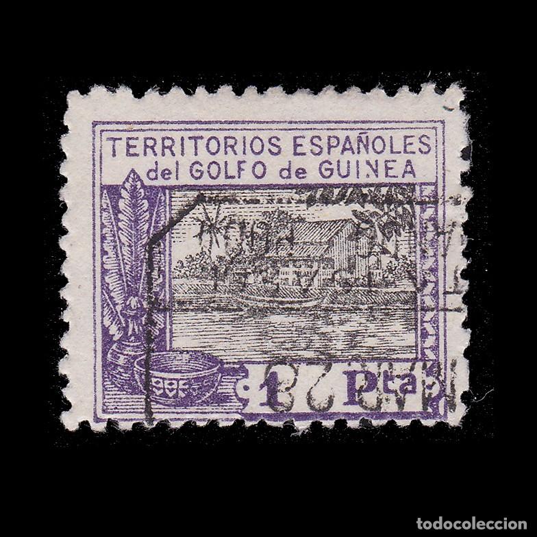 Sellos: GUINEA ESPA&Ntilde;OLA 1924. Casa Nipa. 1p. Matasello. Edifil. 176 + OBSEQUIO.