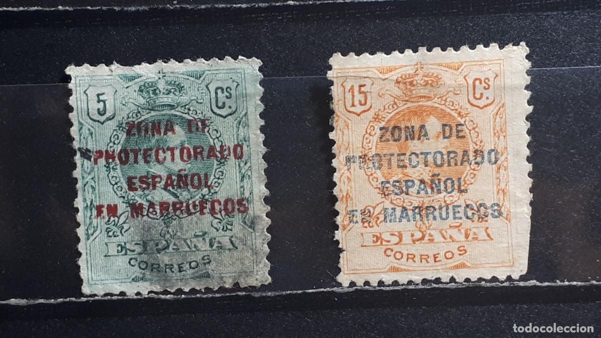 Sellos: MARRUECOS. A&Ntilde;O 1916. &deg;. EDIFIL 59, 61.
