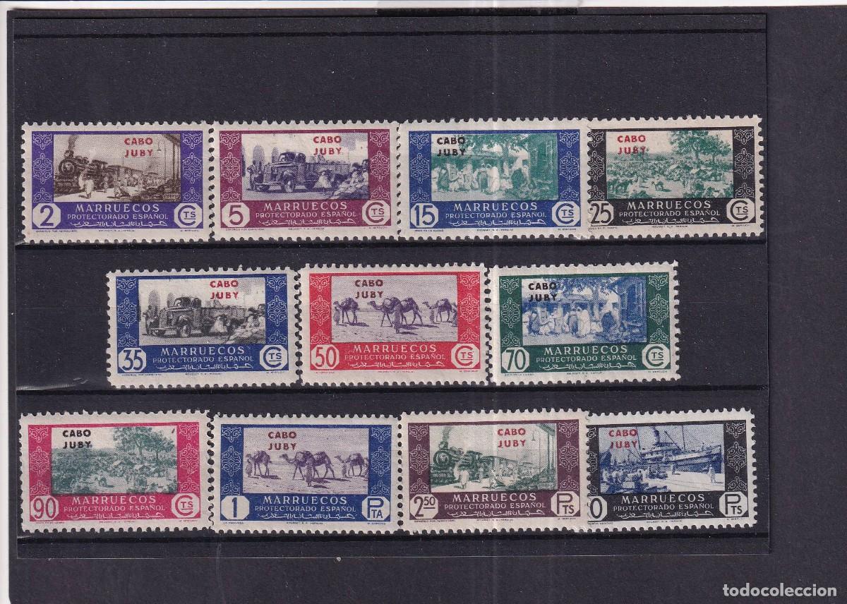 Francobolli: Sellos dependencias espa&ntilde;olas CABO JUBY a&ntilde;o 1948 EDIFIL 162/172* v.c. 11 &euro;
