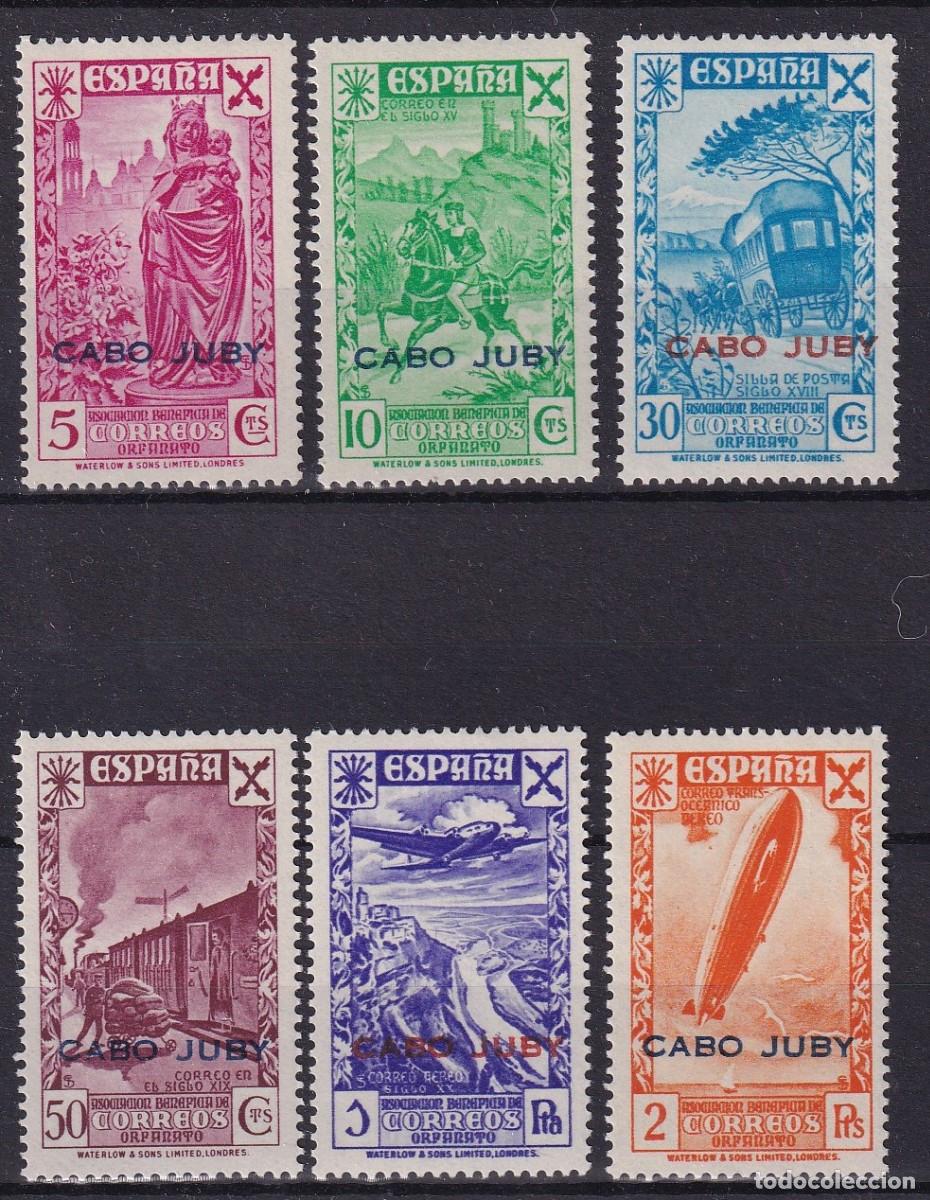 Timbres: Sellos dependencias espa&ntilde;olas CABO JUBY beneficiencia a&ntilde;o 1943 EDIFIL 12/17** v.c. 74 &euro;