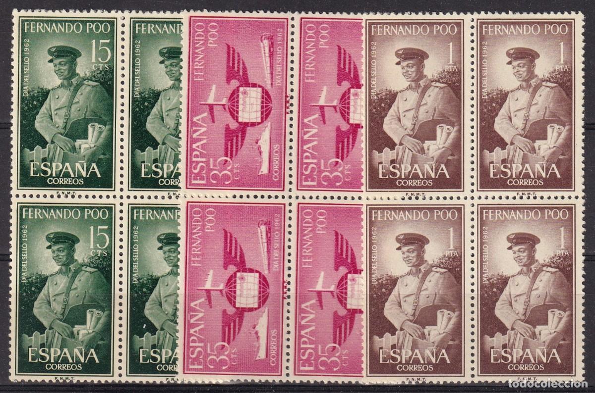 Timbres: Sellos dependencias espa&ntilde;olas FERNANDO POO a&ntilde;o 1962 EDIFIL 210/212** bloque de 4