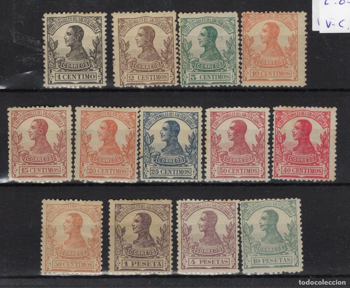 Stamps: Sellos dependencias espa&ntilde;olas GUINEA a&ntilde;o 1912 EDIFIL 85/97*-(*) v.c. 60 &euro;