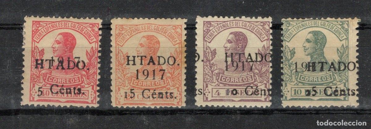 Stamps: Sellos dependencias espa&ntilde;olas GUINEA a&ntilde;o 1914 EDIFIL 124/127** v.c. 440 &euro;