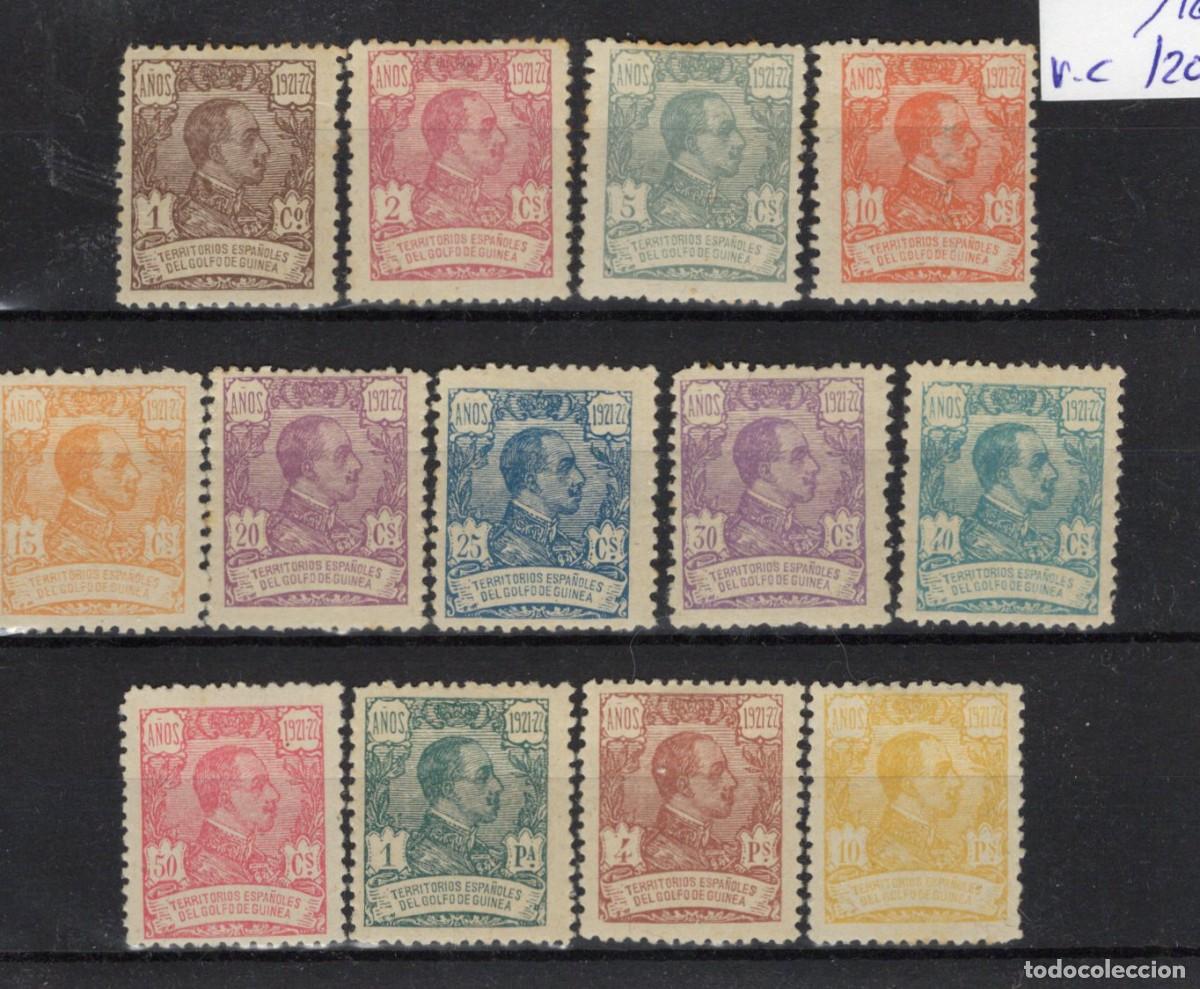 Stamps: Sellos dependencias espa&ntilde;olas GUINEA a&ntilde;o 1922 EDIFIL 154/168* v.c. 120 &euro;