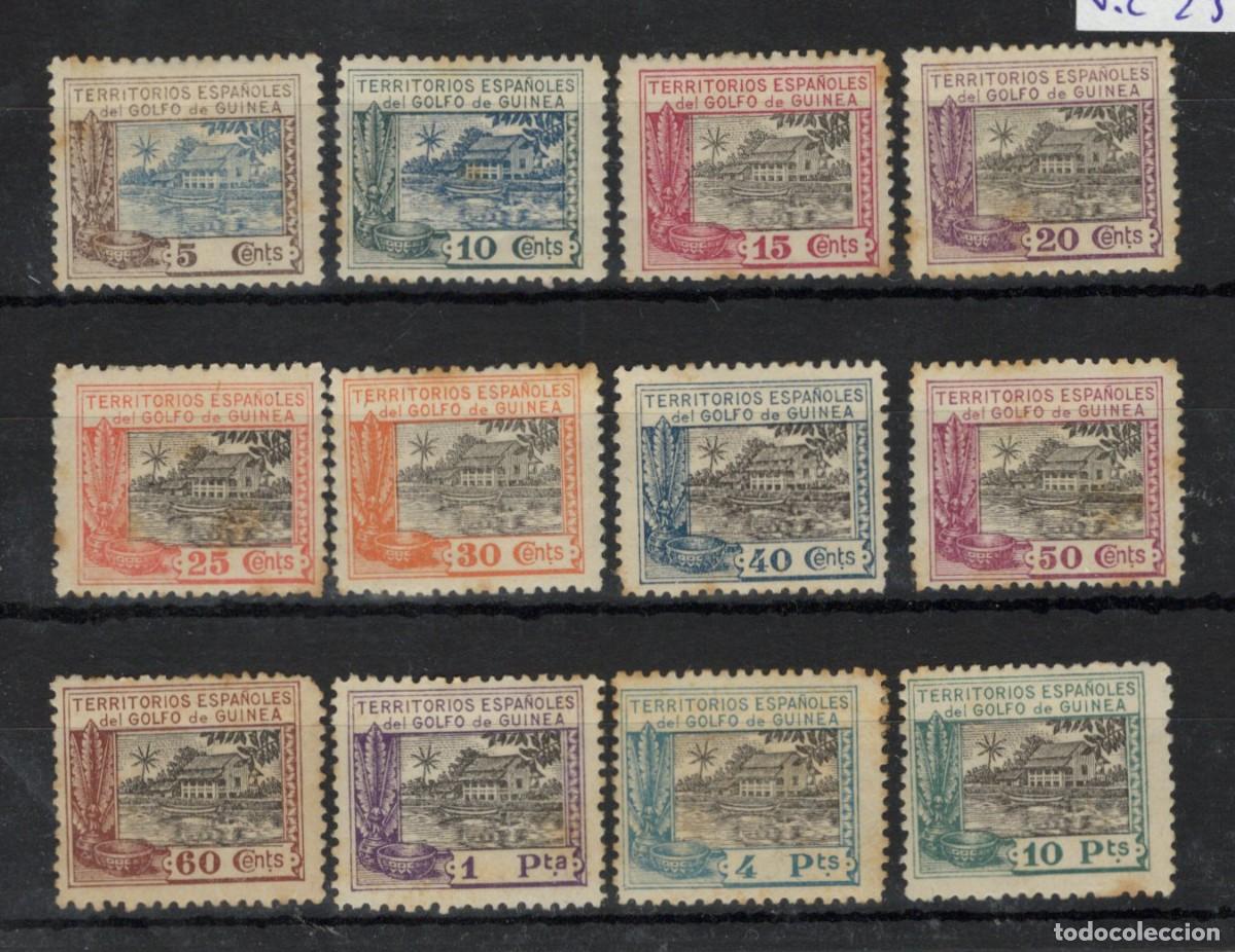Stamps: Sellos dependencias espa&ntilde;olas GUINEA a&ntilde;o 1924 EDIFIL 167/178* v.c. 25 &euro;