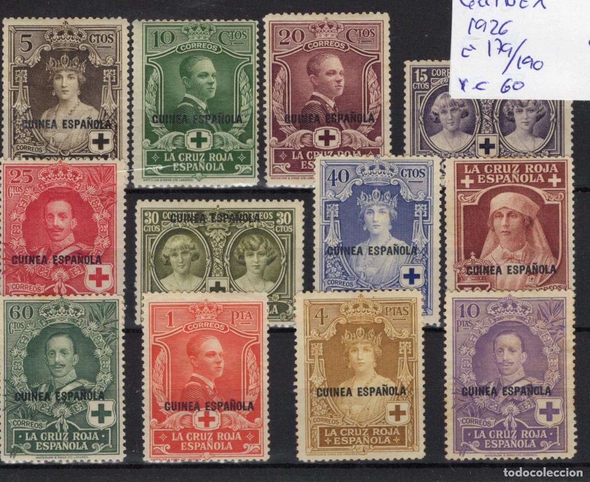 Stamps: Sellos dependencias espa&ntilde;olas GUINEA a&ntilde;o 1926 EDIFIL 179/190* v.c. 60 &euro;