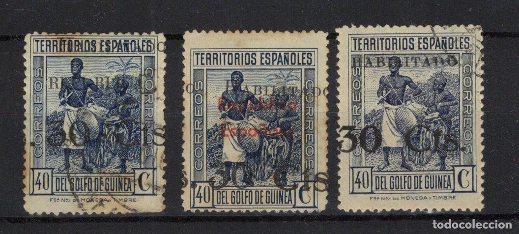 Sellos: Sellos dependencias espa&ntilde;olas GUINEA a&ntilde;o 1937/38 EDIFIL 251/253&ordm; v.c. 50 &euro;