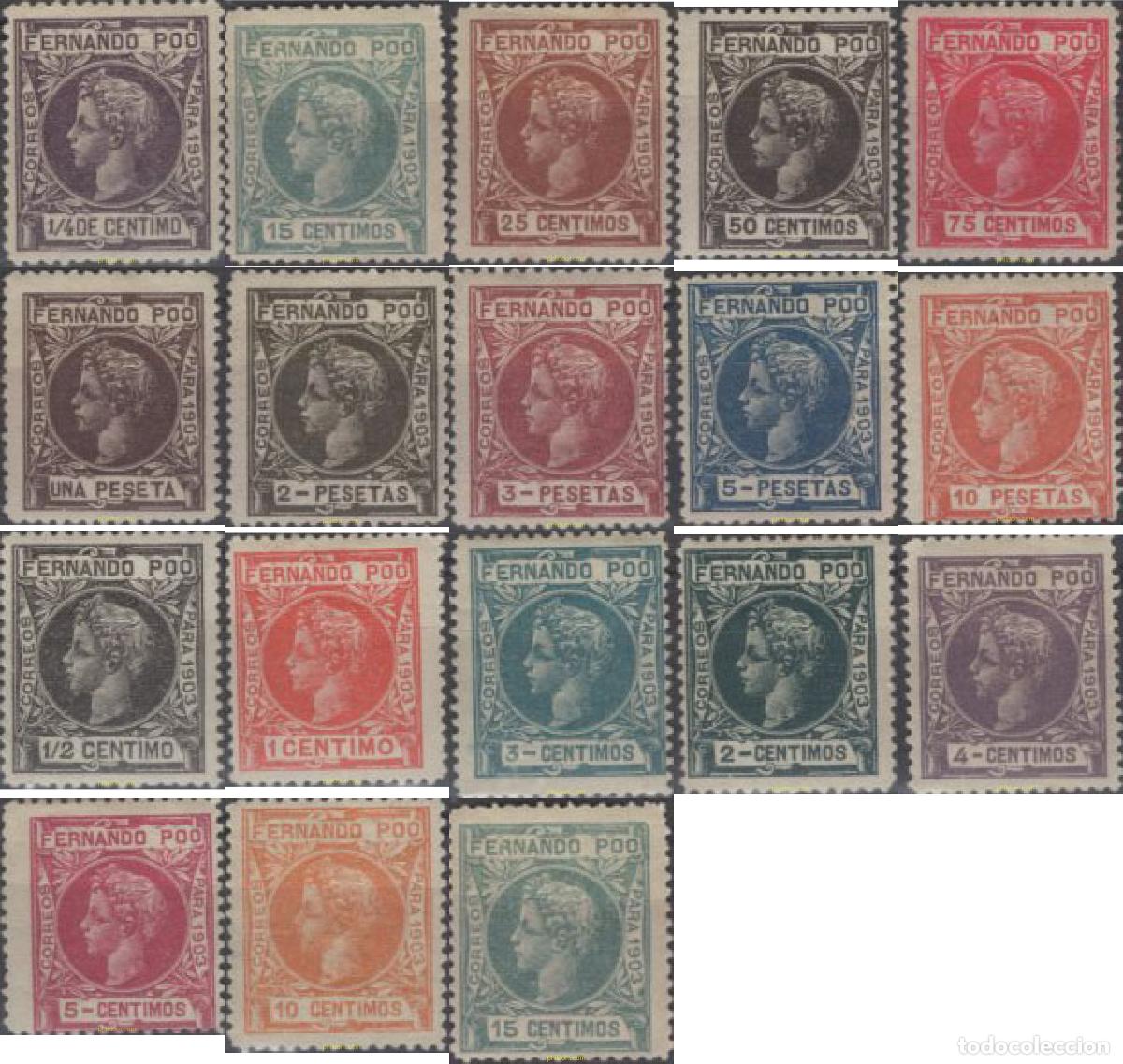 Sellos: 657267 HINGED FERNANDO POO 1903 ALFONSO XIII