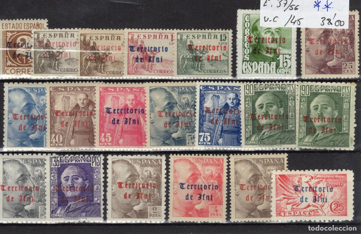 Timbres: Sellos dependencias espa&ntilde;olas IFNI a&ntilde;o 1948/49 EDIFIL 37/56** v.c. 145 &euro;