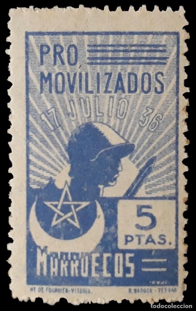 Sellos: MARRUECOS 1936 PROTECTORADO ESPA&Ntilde;OL. PRO MOVILIZADOS 5 PTS. NUEVO - MNH **