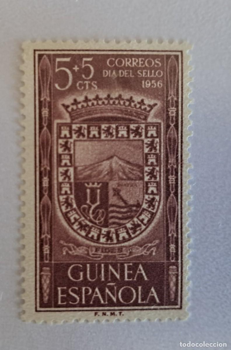 Sellos: SELLO USADO, GUINEA ESPA&Ntilde;OLA 1956 - DIA DEL SELLO - EDIFIL 362 - ESCUDO SANTA ISABEL