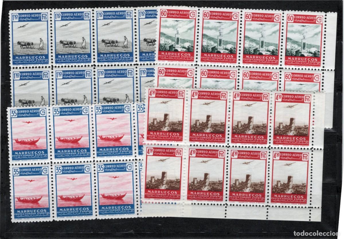 Timbres: Sellos dependencias espa&ntilde;olas MARRUECOS a&ntilde;o 1953 EDIFIL 369/372** bloque de 8 v.c. 40 &euro;