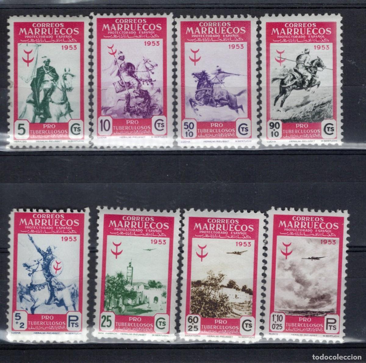 Sellos: Sellos dependencias espa&ntilde;olas MARRUECOS a&ntilde;o 1953 EDIFIL 374/381** v.c. 60 &euro;