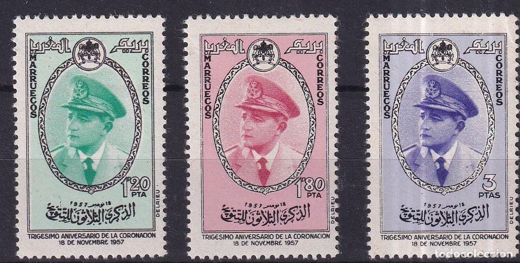 Sellos: Sellos dependencias espa&ntilde;olas MARRUECOS REINO INDEPENDIENTE a&ntilde;o 1957 EDIFIL 27/29** v.c. 4 &euro;
