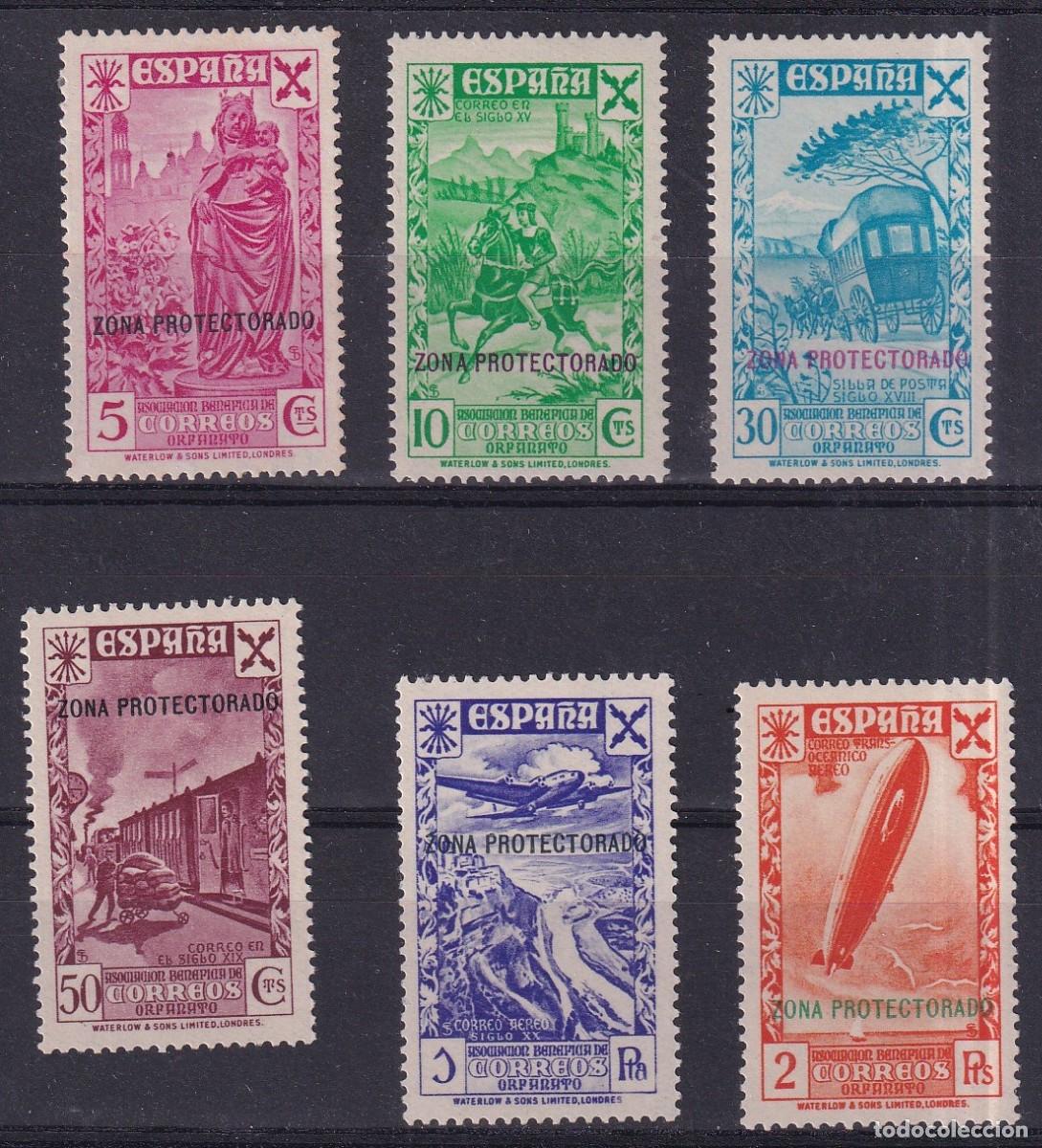 Sellos: Sellos dependencias espa&ntilde;olas MARRUECOS BENEFICIENCIA a&ntilde;o 1938 EDIFIL 7/12* v.c. 36 &euro;