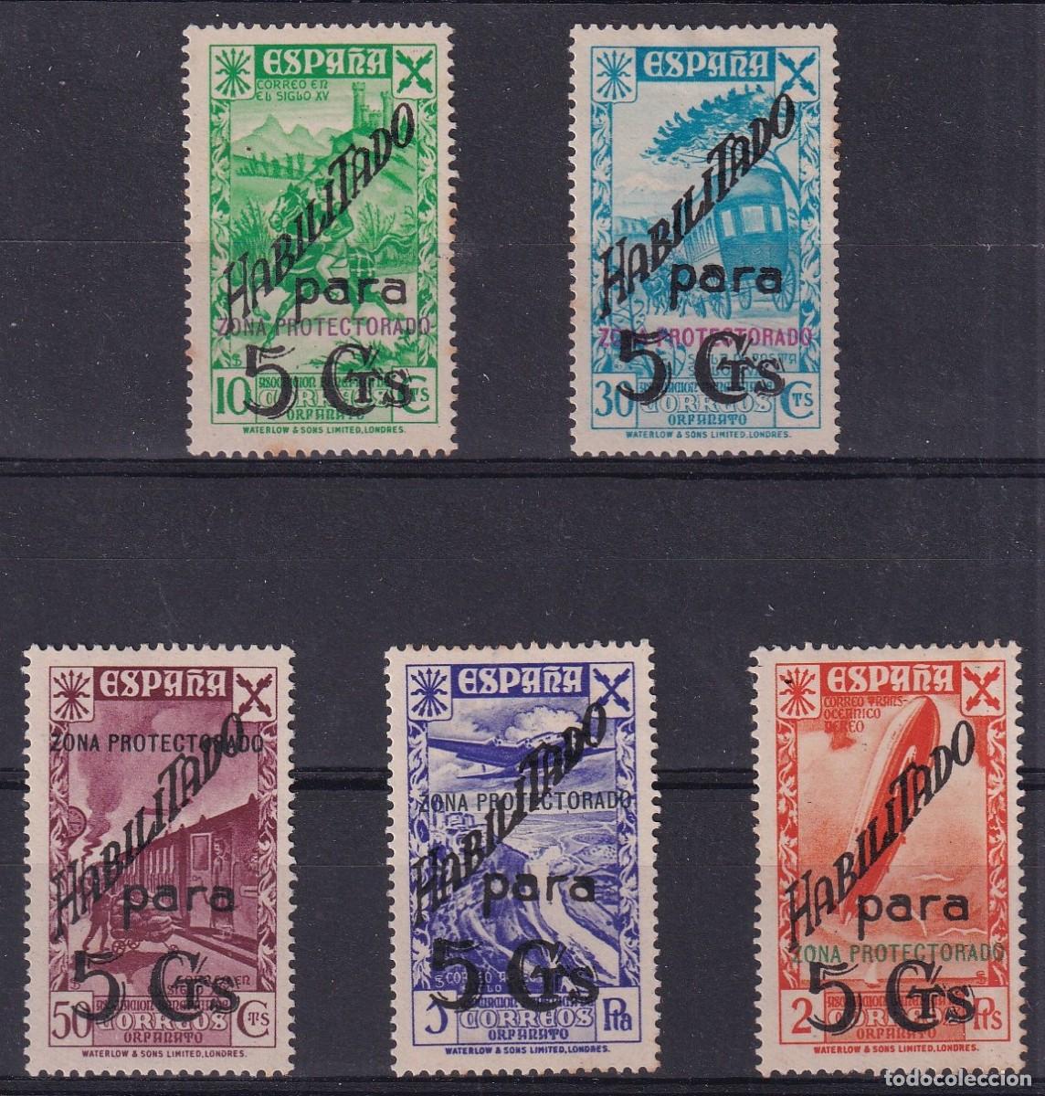 Sellos: Sellos dependencias espa&ntilde;olas MARRUECOS BENEFICIENCIA a&ntilde;o 1941 EDIFIL 17/21* v.c. 15 &euro;