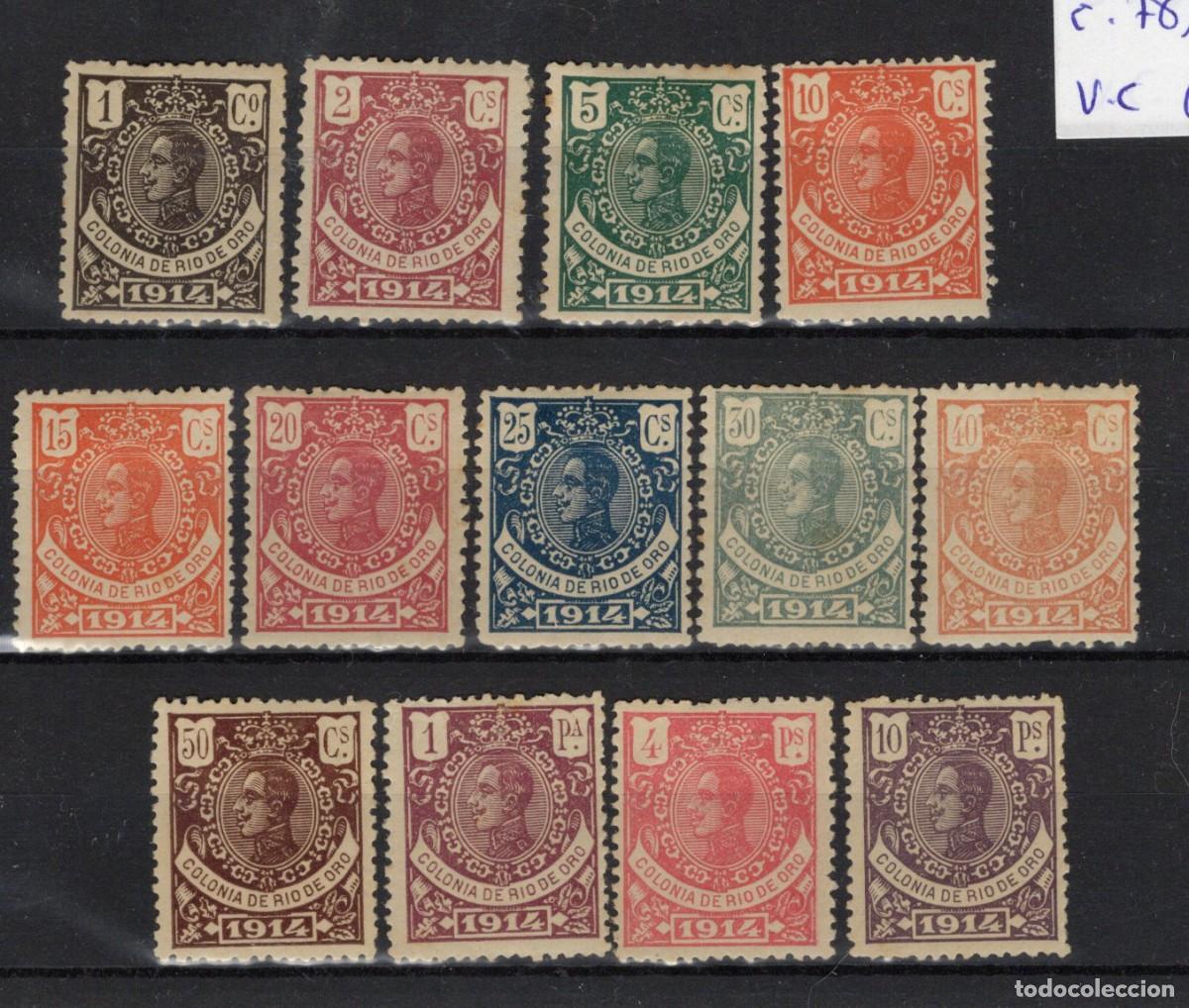 Timbres: Sellos dependencias espa&ntilde;olas RIO DE ORO a&ntilde;o 1914 EDIFIL 78/90* v.c. 65 &euro;
