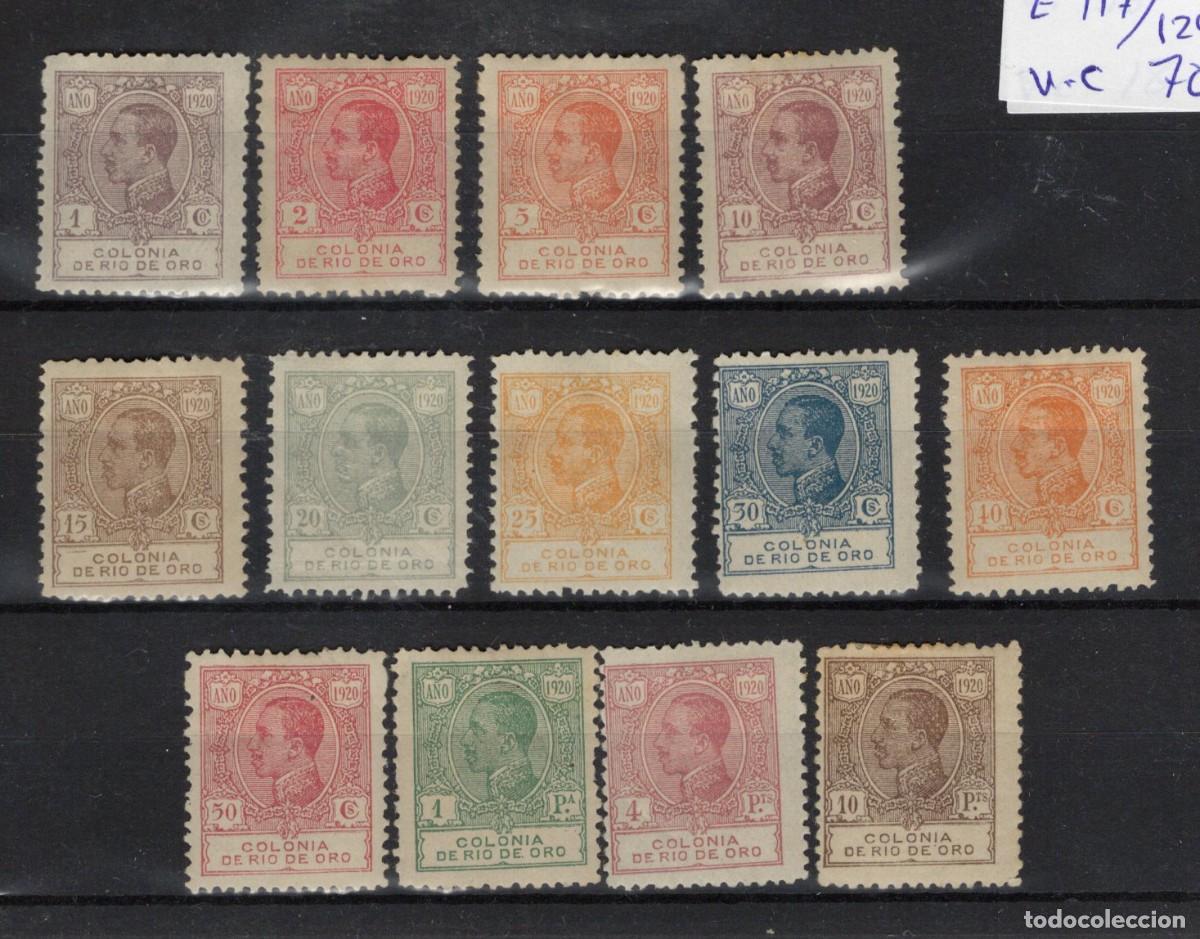 Timbres: Sellos dependencias espa&ntilde;olas RIO DE ORO a&ntilde;o 1920 EDIFIL 117/129* v.c. 70 &euro;