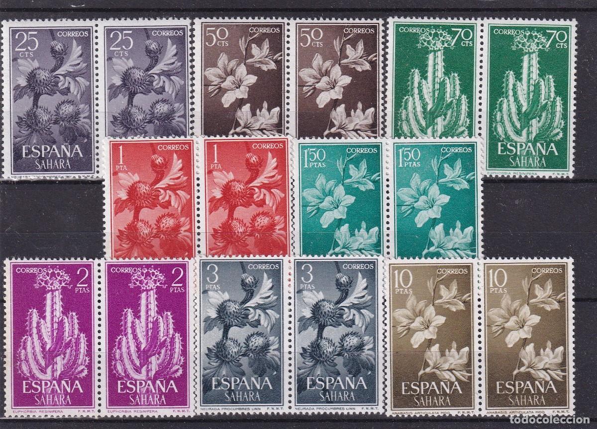 Sellos: Sellos dependencias espa&ntilde;olas SAHARA a&ntilde;o 1962 EDIFIL 201/208** en bloque de 2 v.c. 20 &euro;