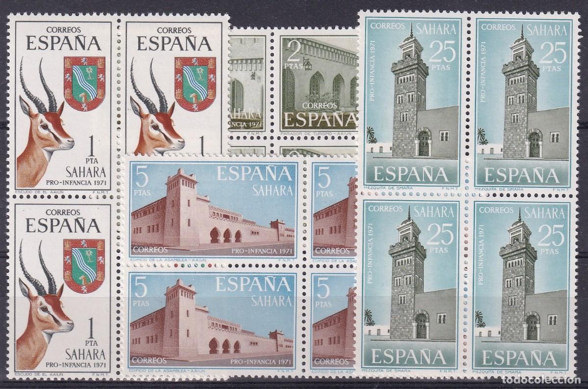 Sellos: Sellos dependencias espa&ntilde;olas SAHARA a&ntilde;o 1970 EDIFIL 288/291** en bloque de 4 v.c. 16 &euro;