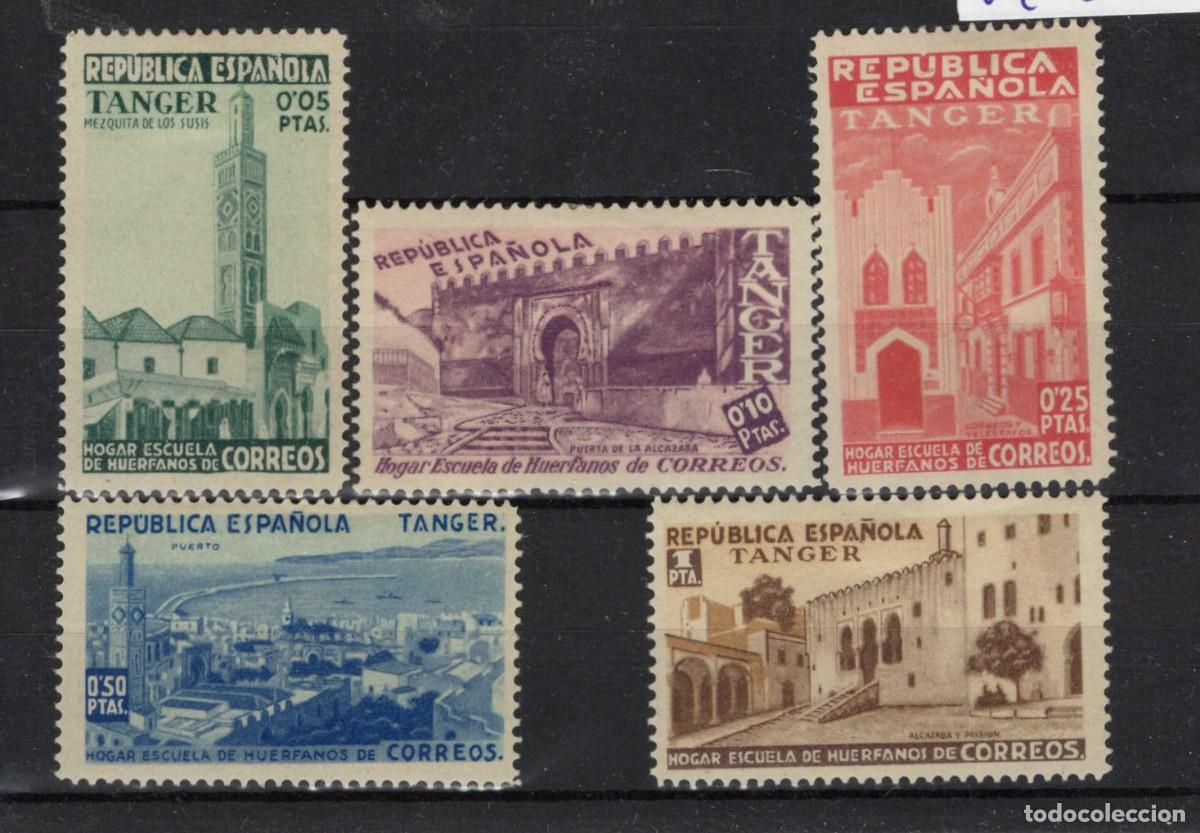 Sellos: Sellos dependencias espa&ntilde;olas TANGER BENEFICIENCIA a&ntilde;o 1937 EDIFIL 1/5* v.c. 5 &euro;