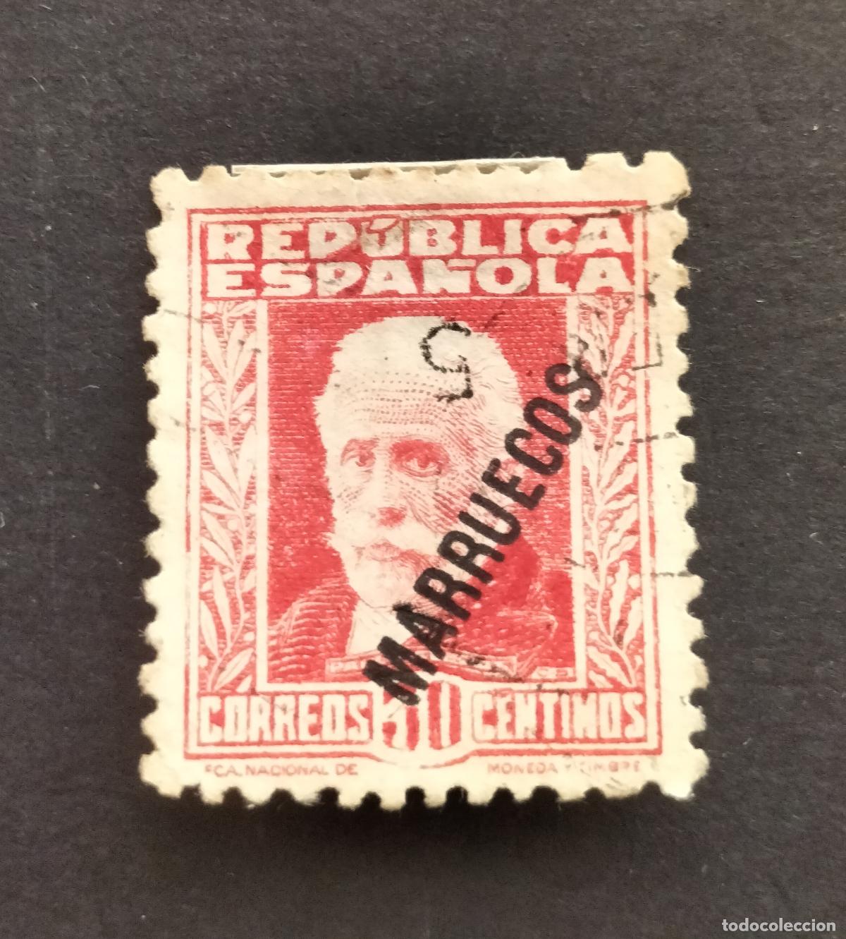 Sellos: SELLO ESPA&Ntilde;A (T&Aacute;NGER) HABILITADO 1933-1938 - EDIFIL 77.