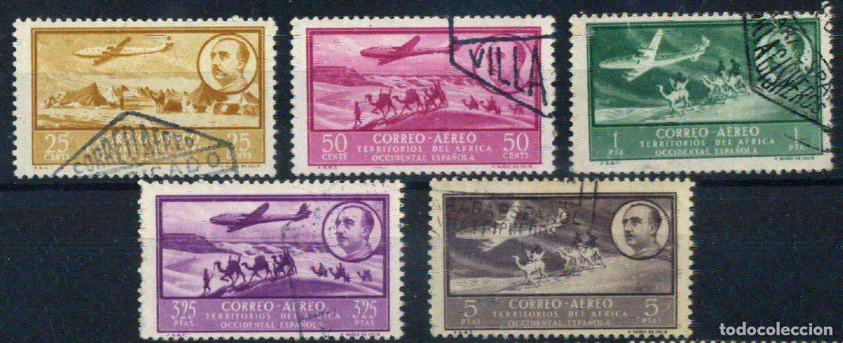 Sellos: Africa Occidental Espa&ntilde;ola (AOE) 1951 A&eacute;reo (usados)
