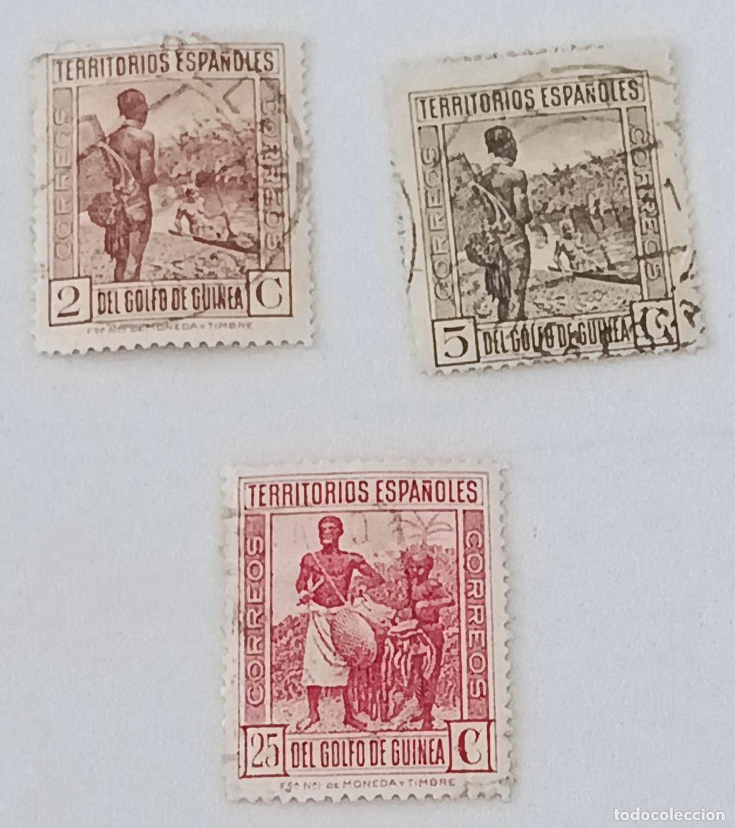 Sellos: Sellos excolonias espa&ntilde;olas Guinea 1931, Edifil 203, 203 y 208