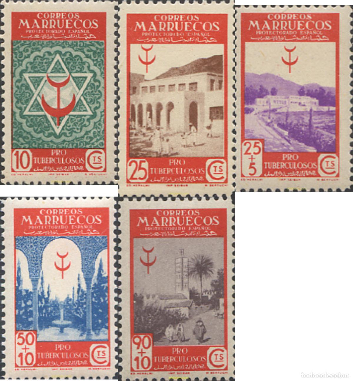Sellos: 618949 HINGED MARRUECOS ESPA&Ntilde;OL 1946 ANTITUBERCULOSIS