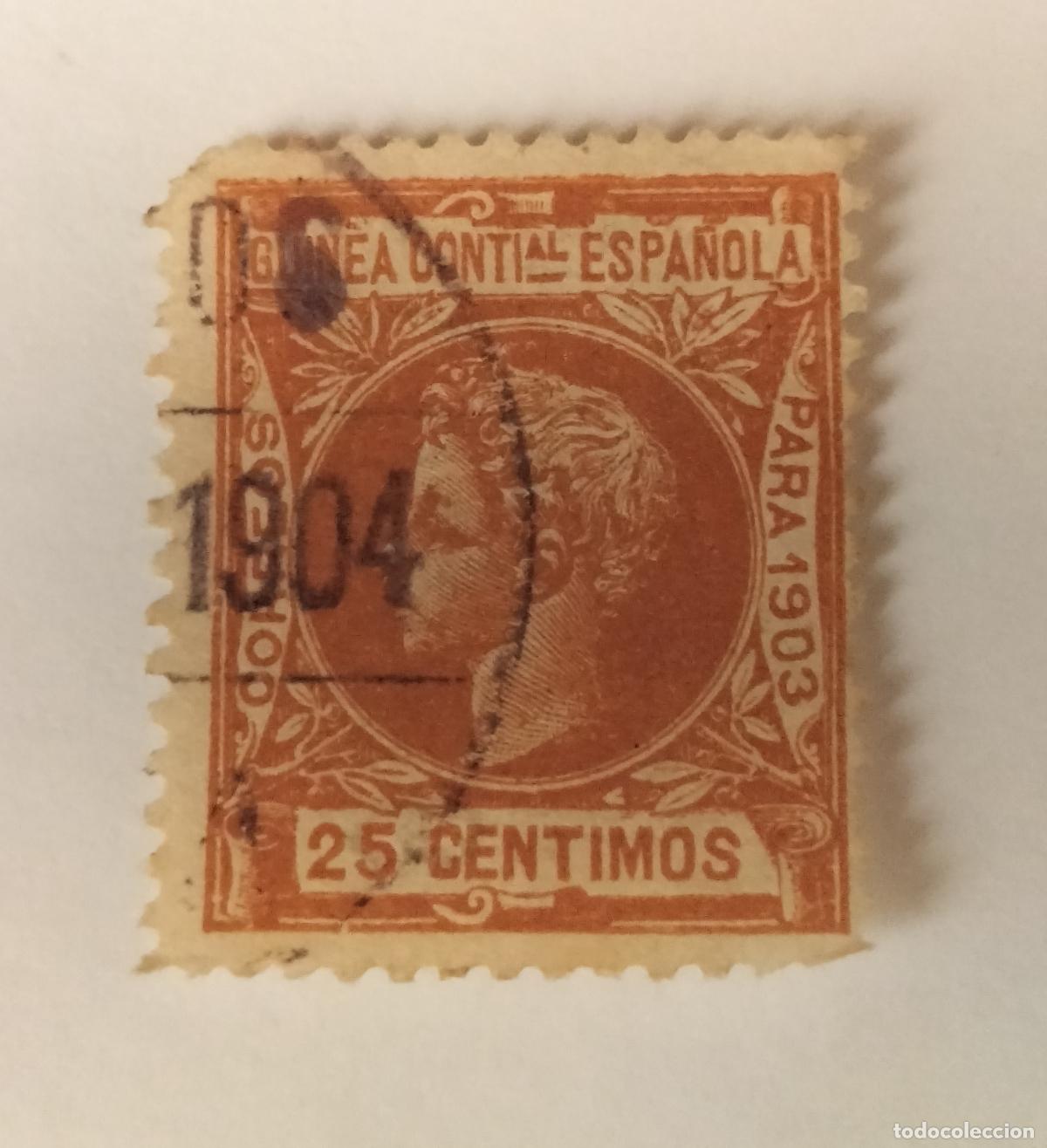 Sellos: SELLO GUINEA- COLONIA ESPA&Ntilde;OLA - ALFONSO XIII - 1903- EDIFIL 18