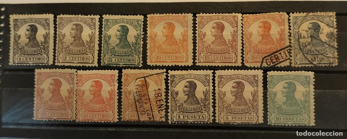 Sellos: SELLO GUINEA- COLONIA ESPA&Ntilde;OLA - ALFONSO XIII - 1912- EDIFIL 85 al 97 (completa).
