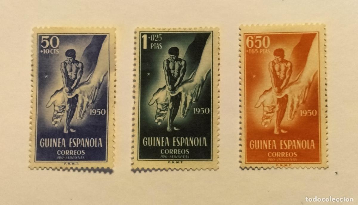 Sellos: SELLO GUINEA- COLONIA ESPA&Ntilde;OLA - 1950- EDIFIL 295 al 297 (completa).