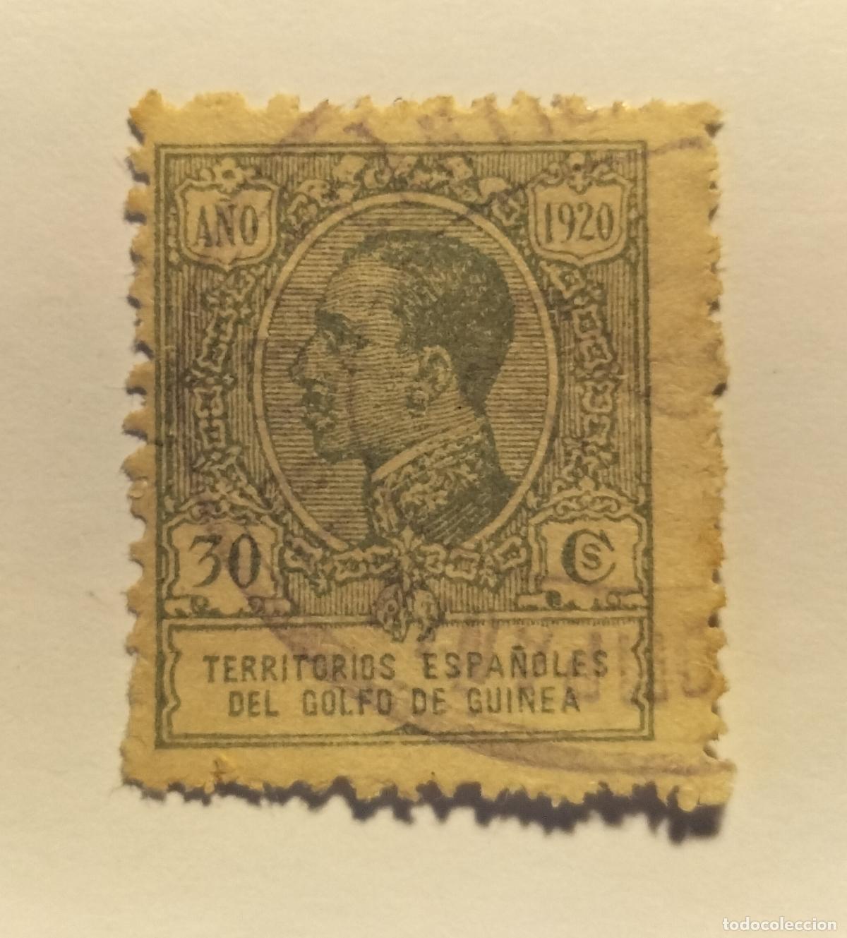 Sellos: SELLO GUINEA- COLONIA ESPA&Ntilde;OLA - ALFONSO XIII - 1920- EDIFIL 148.