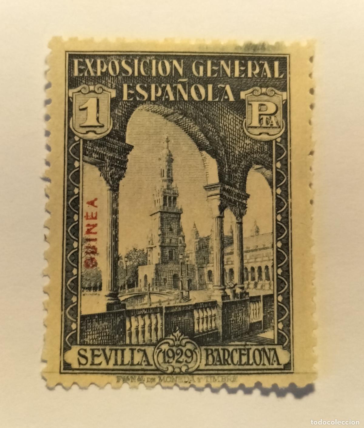 Sellos: SELLO GUINEA- COLONIA ESPA&Ntilde;OLA - 1929 - EDIFIL 199.