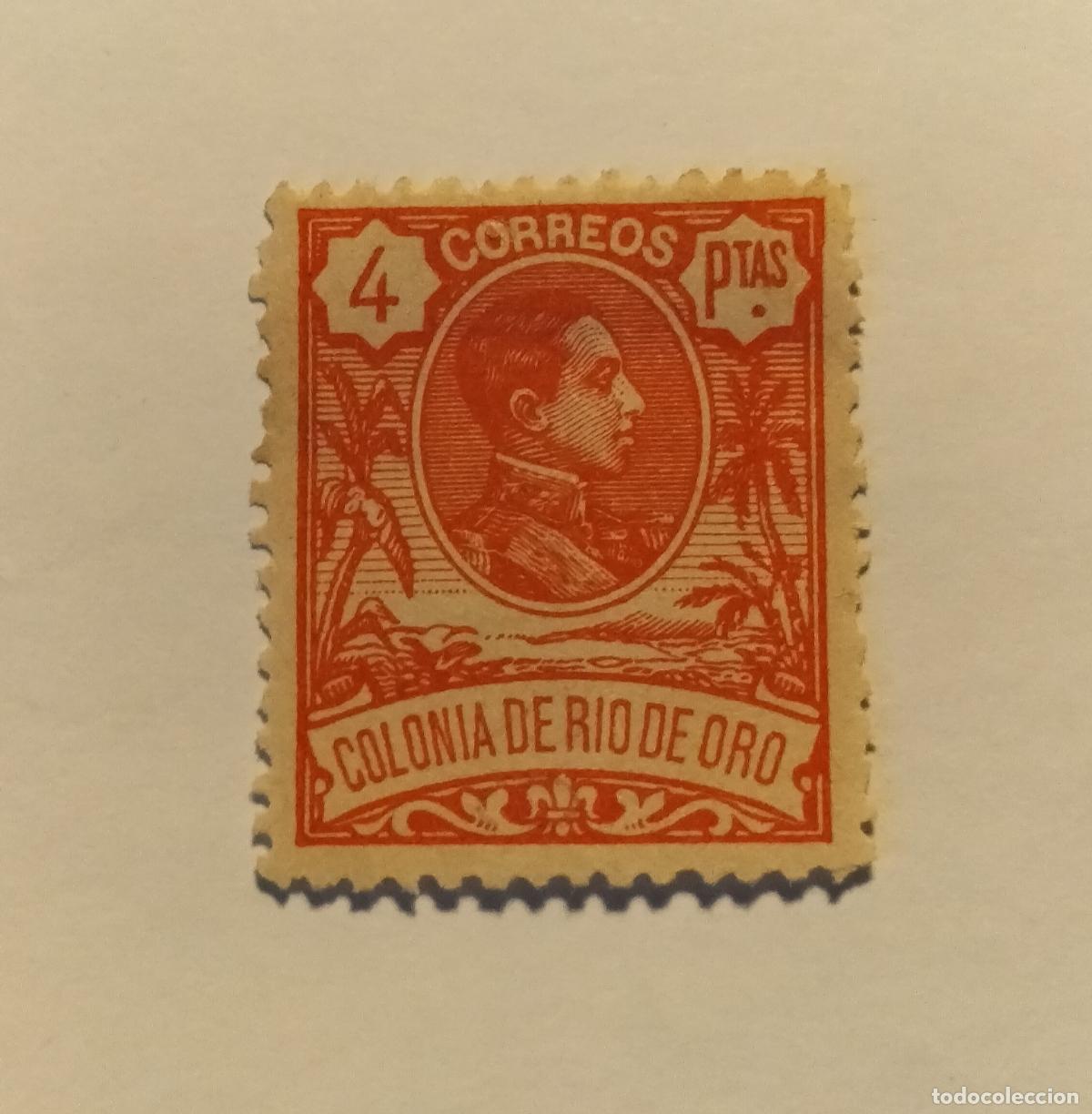 Sellos: SELLO RIO DE ORO -COLONIA ESPA&Ntilde;OLA - ALFONSO XIII - 1909- EDIFIL 52.