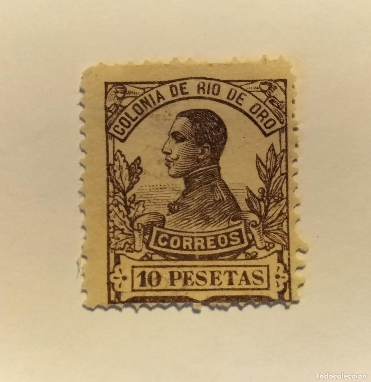 Sellos: SELLO RIO DE ORO -COLONIA ESPA&Ntilde;OLA - ALFONSO XIII - 1912- EDIFIL 77.