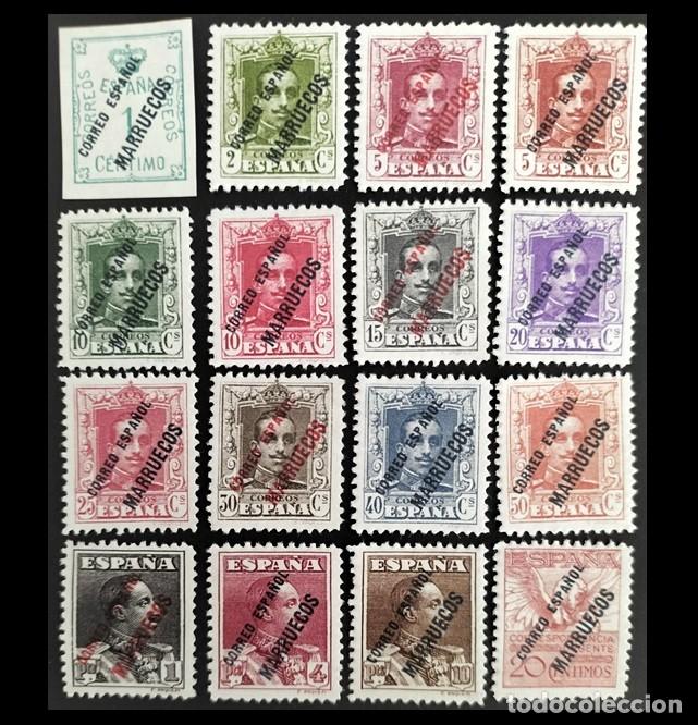 Sellos: Edifil 48-62 TANGER MARRUECOS MNH Colonias Espa&ntilde;a 1939 sin fijasellos